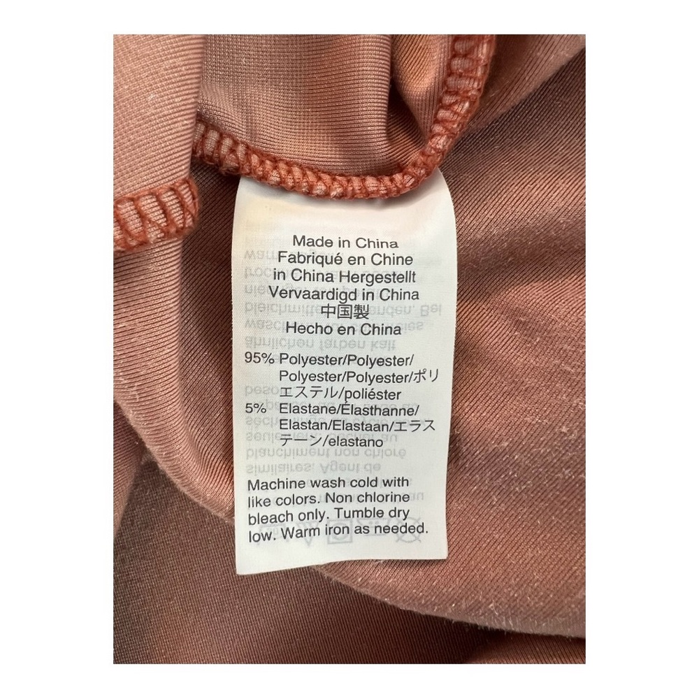 👗 EUC MADEWELL Women’s Afterglow Red Crushed Velvet Mock Neck Dress | Size M - Picture 7 of 9